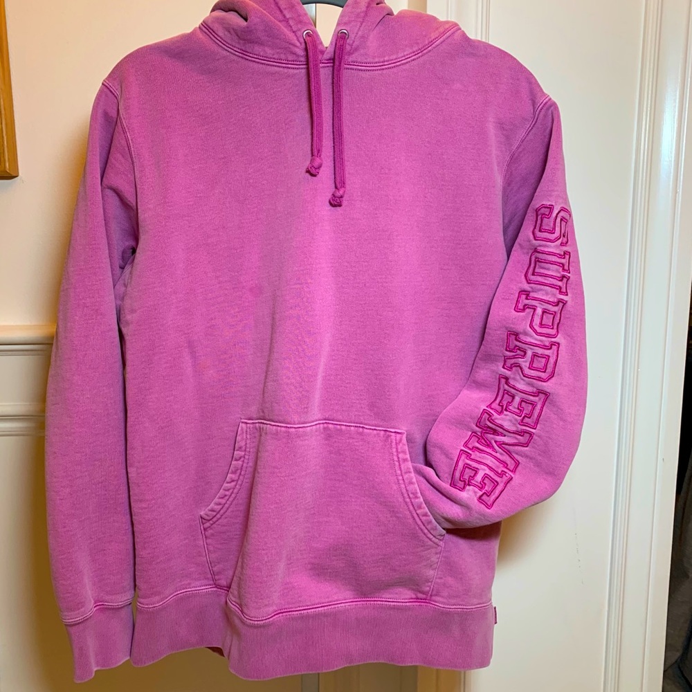 Supreme purple/pink authentic hoodie